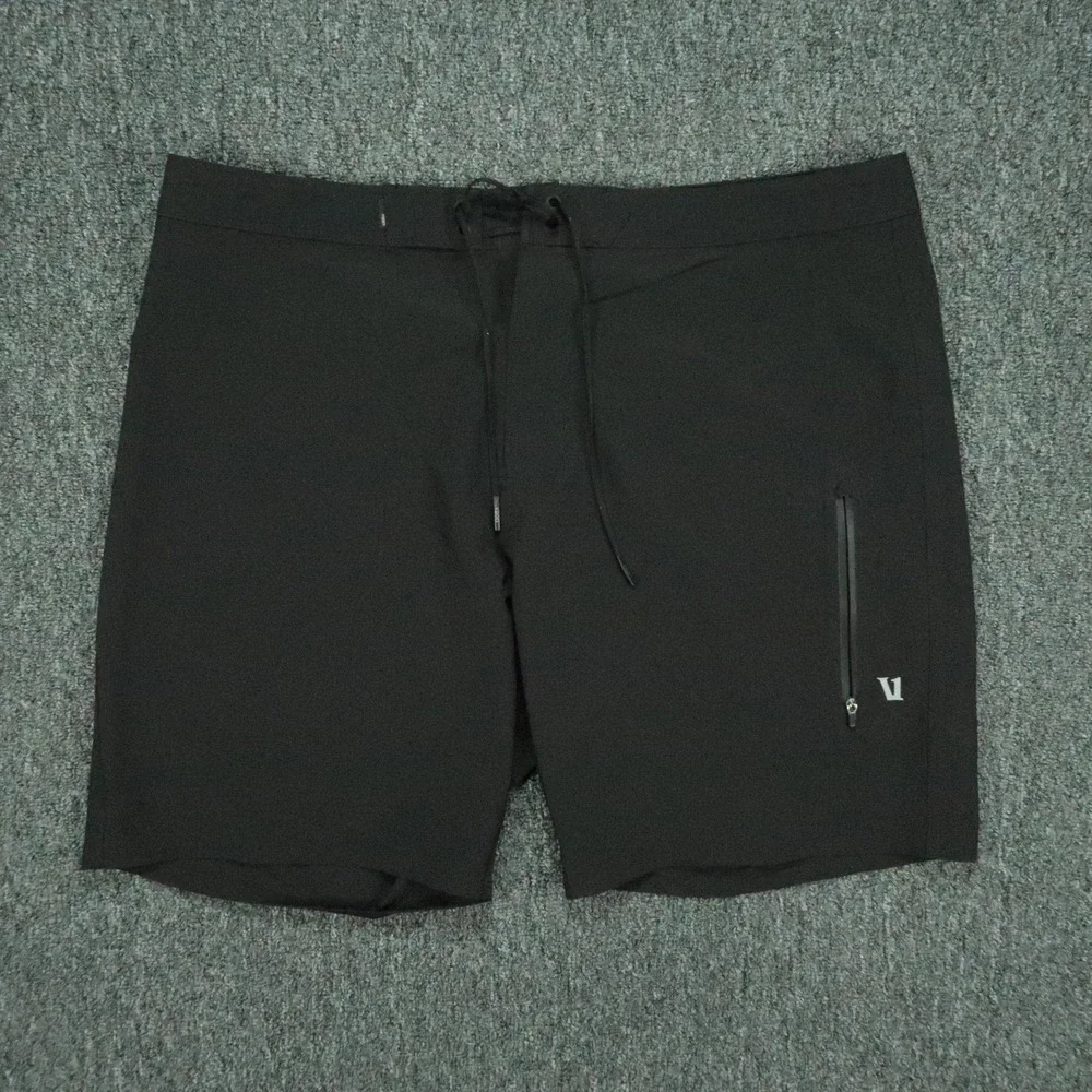 Vuori Board Shorts Mens 36 Black Infinity Boardshort Stretch Athletic Swim